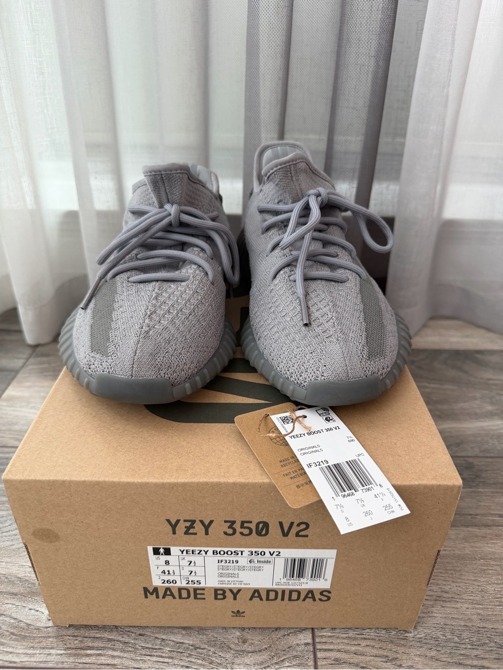 adidas Yeezy Boost 350 V2 Grey Knit Sneakers